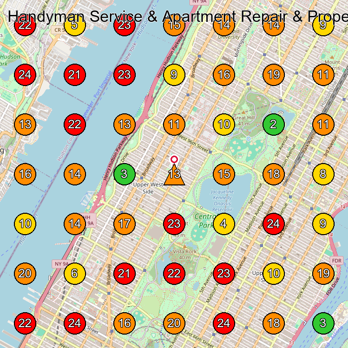 Handyman Service & Apartment Repair & Property Maintenance & Electrician & Plumber & Painter | Vlad Can Fix Anything In NYC Property Maintenance GeoGrid ranking map for New York NY
